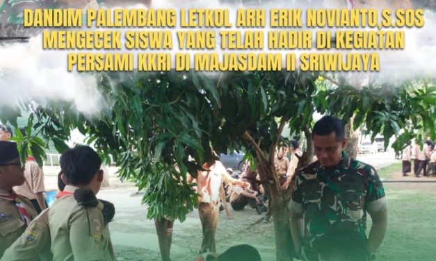 Dandim 0418/Palembang Tinjau Kegiatan Persami KKRI di Majasdam II Sriwijaya