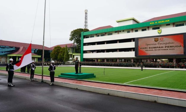 Kodam II/Sriwijaya Gelar Upacara Peringatan Hari Sumpah Pemuda Ke-97 : “Jayalah Selalu Pemuda Indonesia, Jayalah Bangsaku Indonesia”