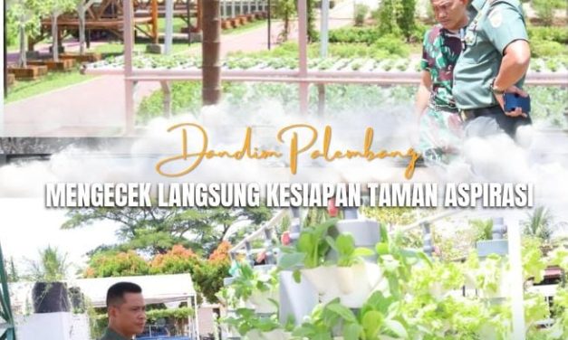 Dandim 0418/Palembang Letkol Arh Erik Novianto Tinjau Langsung Kesiapan Taman Aspirasi