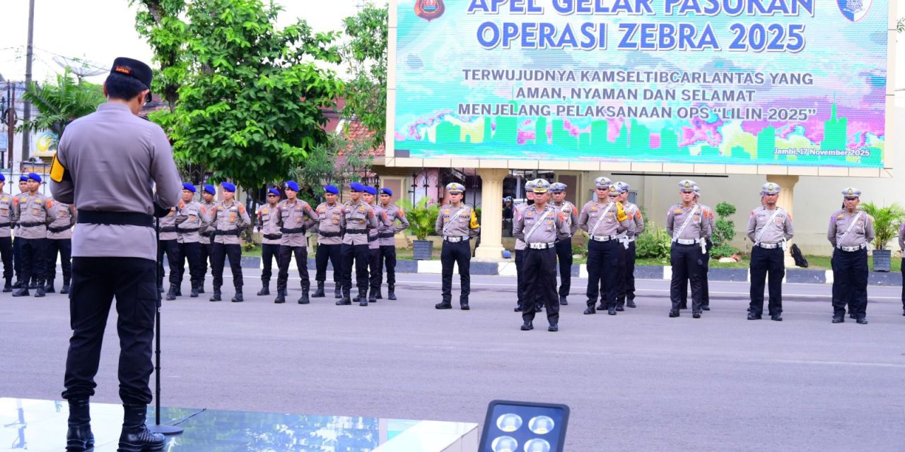 Operasi Zebra Siginjai 2025 Dimulai: Kapolda Jambi Dorong Budaya Tertib Berlalu Lintas dengan Pendekatan Humanis