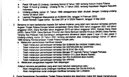 Misteri Dana Desa Rantau Tenang: Jejak Panjang di Balik Janji Pembangunan