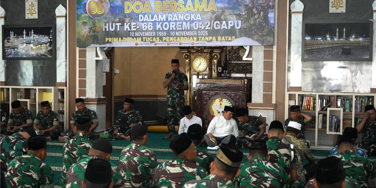 Penuh Kebersamaan, Korem 042/Gapu Gelar Syukuran HUT ke-66 dengan Sederhana namun Bermakna