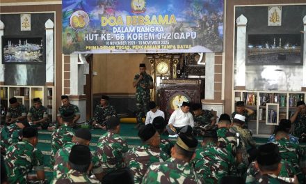 Penuh Kebersamaan, Korem 042/Gapu Gelar Syukuran HUT ke-66 dengan Sederhana namun Bermakna