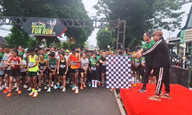 Ribuan Peserta Tumpah Ruah, Fun Run 5K Meriahkan HUT ke-66 Korem 042/Gapu
