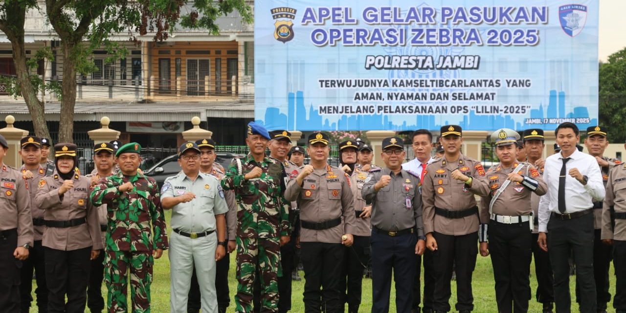 Polresta Jambi Resmi Gelar Operasi Zebra 2025, Siap Perkuat Ketertiban dan Keselamatan Lalu Lintas