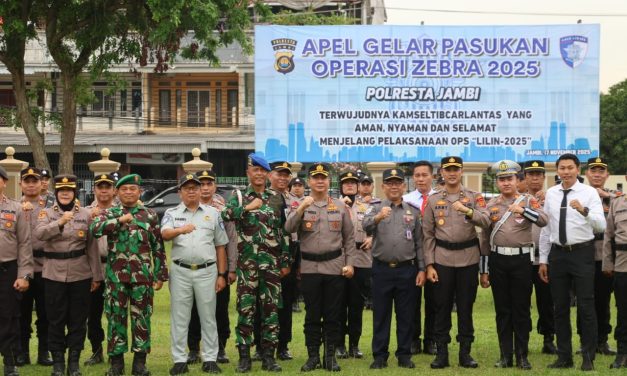 Polresta Jambi Resmi Gelar Operasi Zebra 2025, Siap Perkuat Ketertiban dan Keselamatan Lalu Lintas
