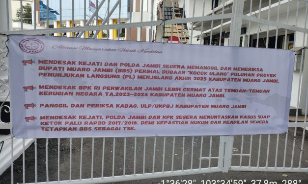 Dugaan “Kocok Ulang” Proyek PL Akhir 2025, AMUK Desak Kejati dan Polda Jambi Periksa BBS