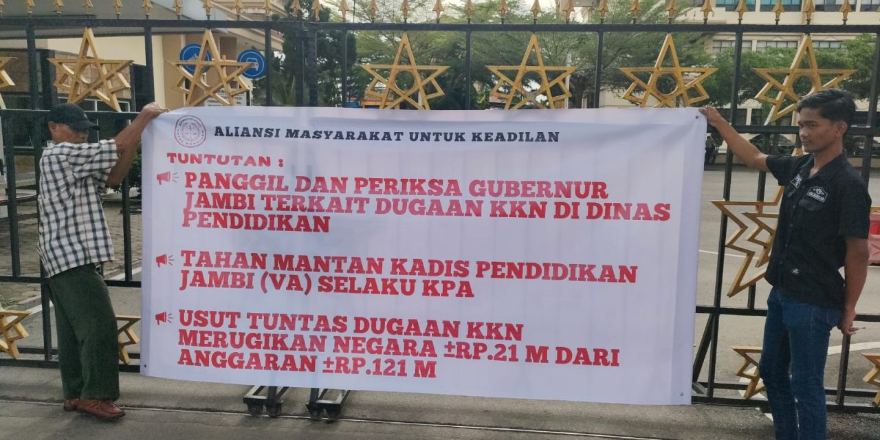 Aksi di Polda Jambi: Aliansi Masyarakat untuk Keadilan Desak Pemeriksaan Gubernur