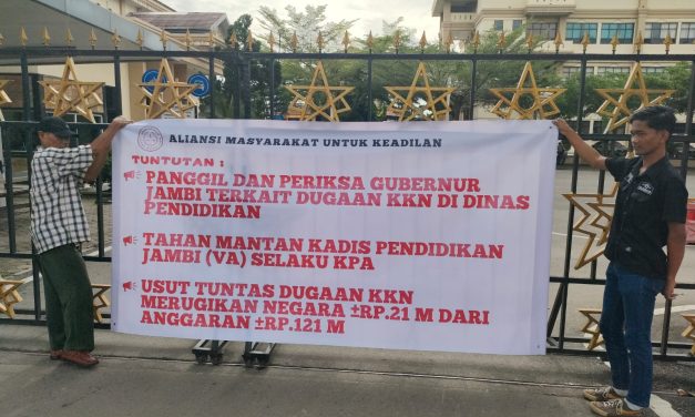 Aksi di Polda Jambi: Aliansi Masyarakat untuk Keadilan Desak Pemeriksaan Gubernur