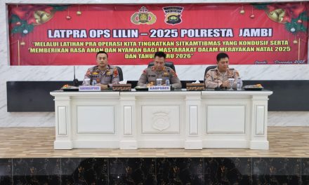 Kapolresta Jambi Pimpin Pembukaan Latpraops Lilin 2025 dan Pengamanan Tahun Baru 2026