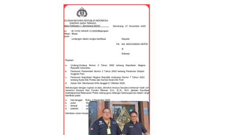 Propam Polda Jateng Tindak Lanjuti Aduan Dugaan Penitipan Mobil Rampasan oleh Oknum Kanit Polsek Banjarsari