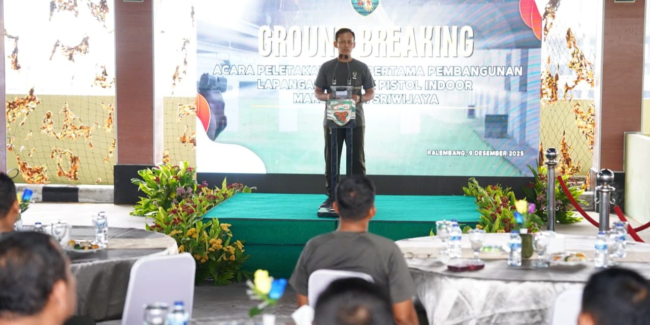 Inovasi Lapangan Tembak Pistol Indoor Modern, Pangdam II/Sriwijaya Lakukan Groundbreaking