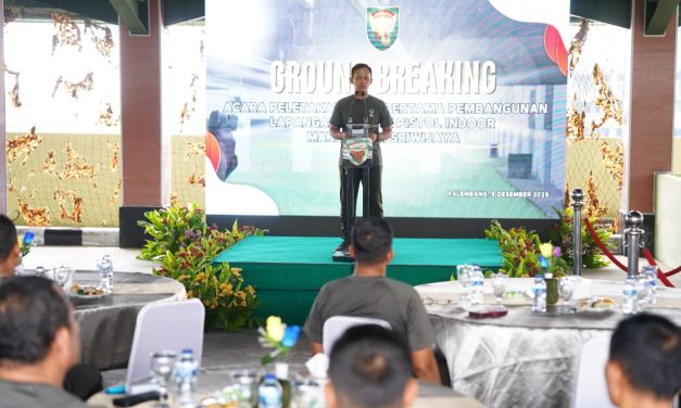 Inovasi Lapangan Tembak Pistol Indoor Modern, Pangdam II/Sriwijaya Lakukan Groundbreaking