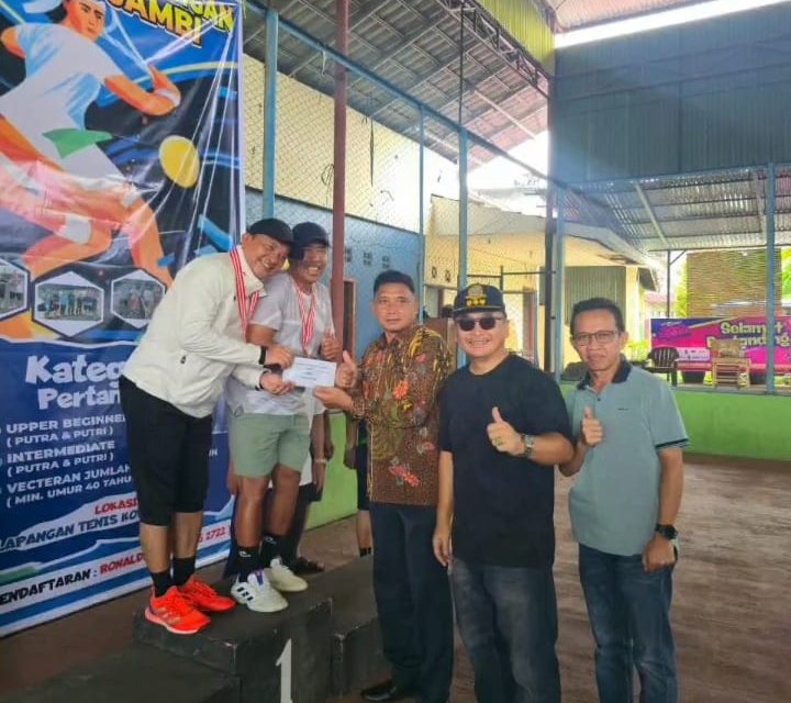Kompol Dr. Novrizal–Prima Surya Juara Turnamen Tenis Lapangan Terbuka Se-Provinsi Jambi 2025