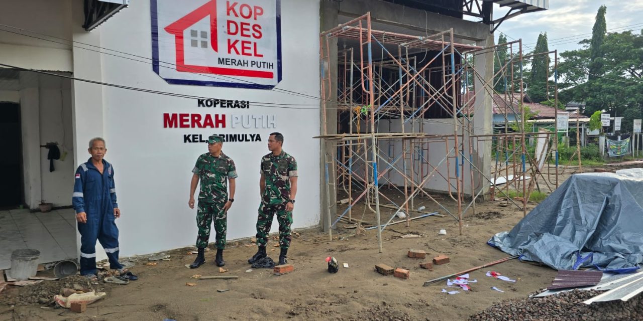 Progres Capai 91 Persen, Aster Kasdam II/Sriwijaya Lakukan Peninjauan KDKMP Srimulya