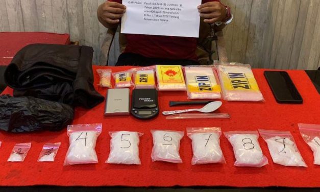 Gagalkan Peredaran Narkoba, Polresta Jambi Amankan Pelaku Pembawa 602 Gram Sabu
