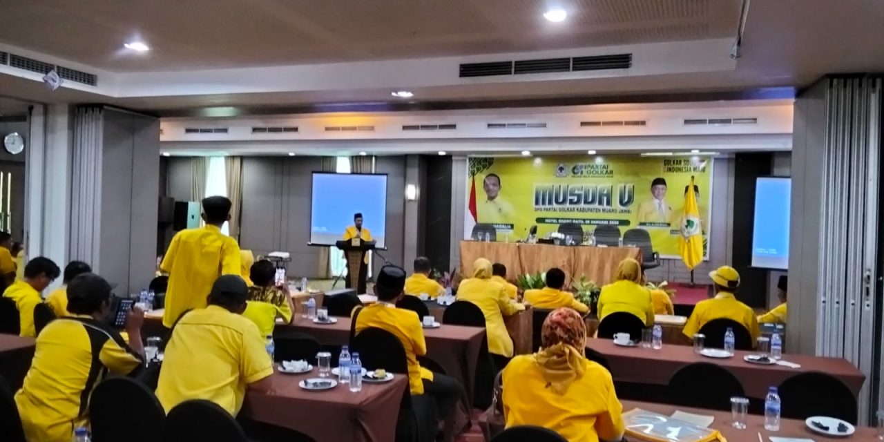 Asikin Resmi Terpilih Sebagai Ketua DPD Golkar Muaro Jambi Lewat Musda V