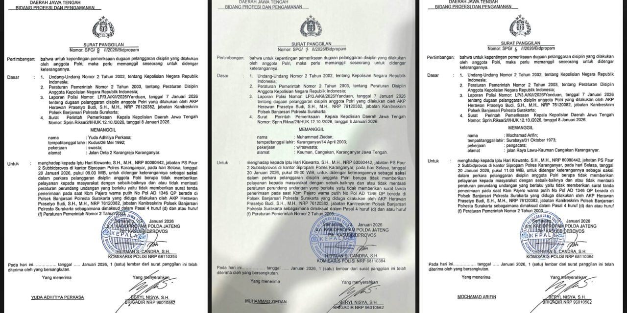 Kasus Oknum AKP “H” Kanit Reskrim Polsek Banjarsari Masuki Pemeriksaan Saksi, Dikawal FERADI WPI – Subur Jaya Lawfirm