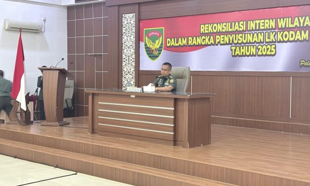 Pastikan Akurasi Laporan Keuangan, Kodam II/Sriwijaya Gelar Rekonsiliasi Intern