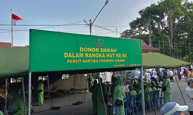 Dandim 0418/Palembang Tinjau Donor Darah HUT Ke-80 Persit, Tegaskan Kepedulian Sosial