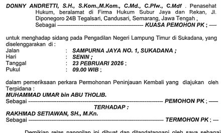Ketum Feradi Wpi Soroti Keterlambatan Sidang Di Pengadilan Negeri Sukadana