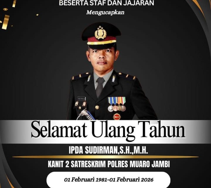 Kanit 2 Satreskrim Ipda Sudirman Rayakan HUT Ke-45, Jajaran Polres Muaro Jambi Sampaikan Apresiasi
