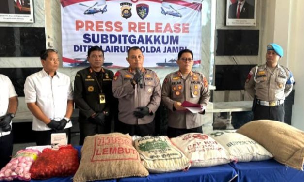 Ditpolairud Polda Jambi Ungkap Pengangkutan Komoditas Tanpa Dokumen Karantina Resmi