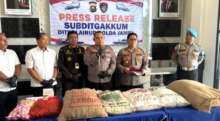 Ditpolairud Polda Jambi Ungkap Pengangkutan Komoditas Tanpa Dokumen Karantina Resmi