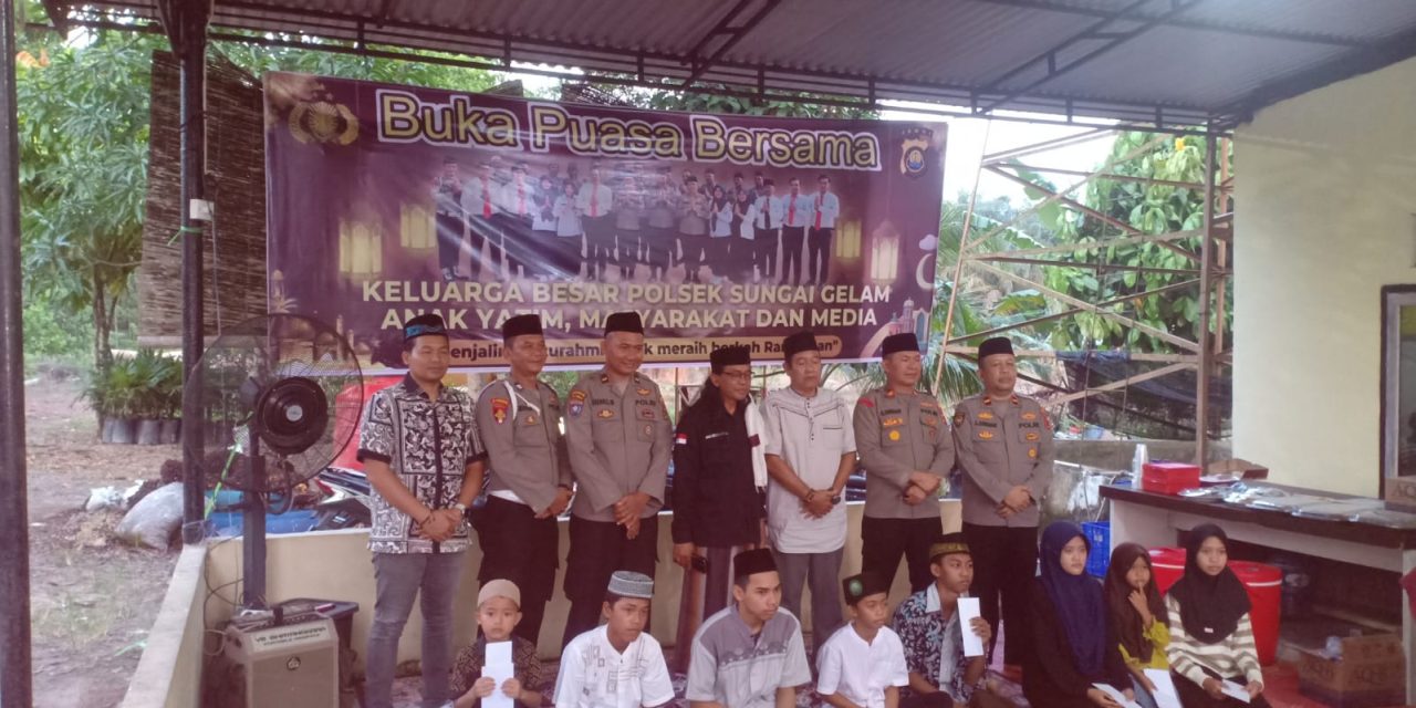 Polsek Sungai Gelam Pererat Silaturahmi Bersama Anak Yatim Dan Tokoh Masyarakat Di Momentum Ramadhan
