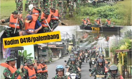 Kodim 0418/Palembang Siagakan Personel Dan Alutsista Dalam Latihan Satuan Perbantuan Bencana