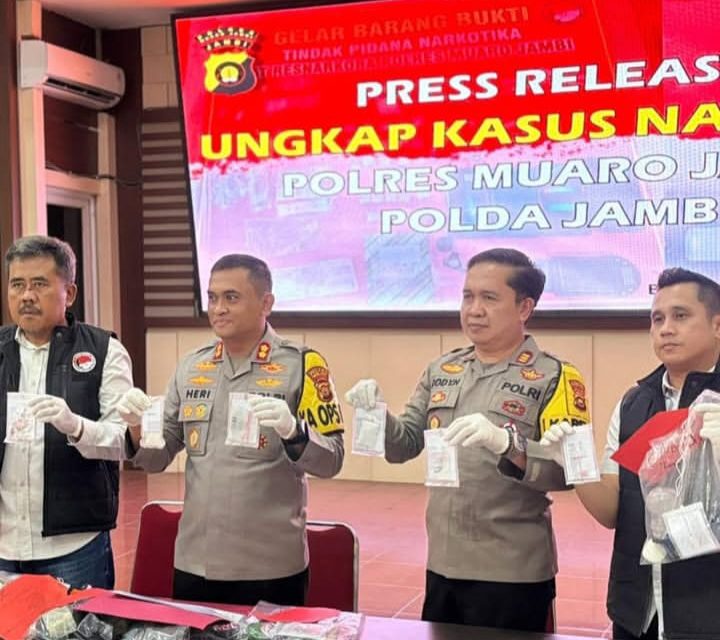 Polres Muaro Jambi Ungkap 12 Tersangka Narkotika, Sita Sabu 136 Gram