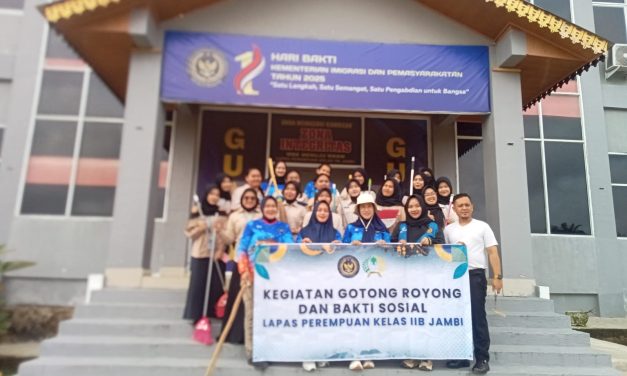 Jelang Ramadhan 1447 H, Lapas Perempuan Kelas IIB Jambi Gotong Royong dan Bakti Sosial di Bukit Baling