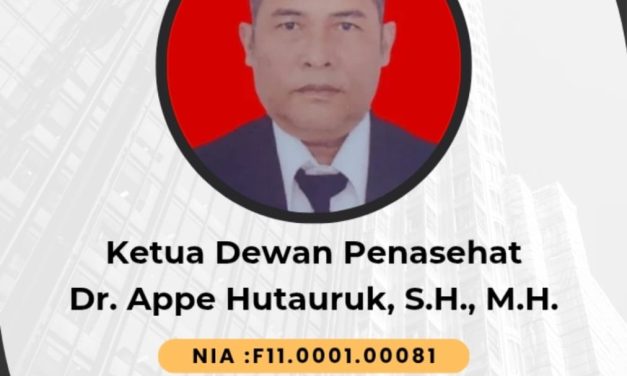 KTA FERADI WPI Terbit, Dr. Appe Hutauruk Resmi Dapat Bersidang di Seluruh Pengadilan Indonesia