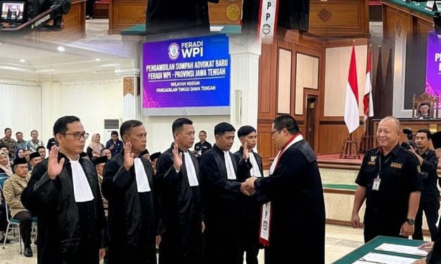FERADI WPI Gratiskan Biaya Sejumlah Peserta Sumpah Advokat Maret 2026 Di Pengadilan Tinggi Semarang