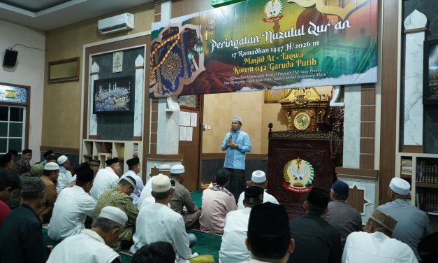 Peringatan Nuzulul Quran di Korem 042/Gapu, Momentum Membentuk Mental Prajurit yang Prima dan Berlandaskan Nilai Tauhid
