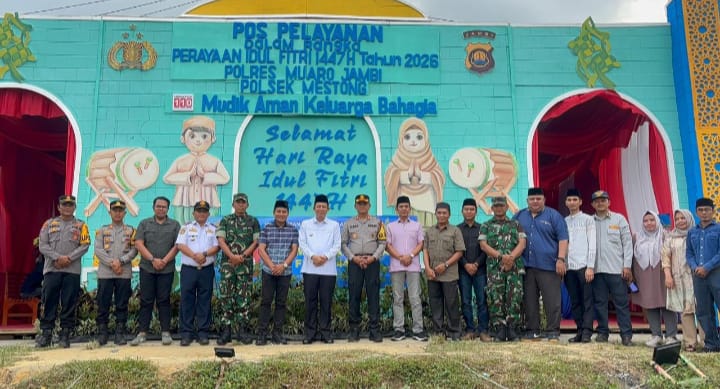 Kapolres Muaro Jambi Bersama Forkopimda Tinjau Posyan Exit Tol Sebapo, Pastikan Kesiapan Pengamanan Mudik