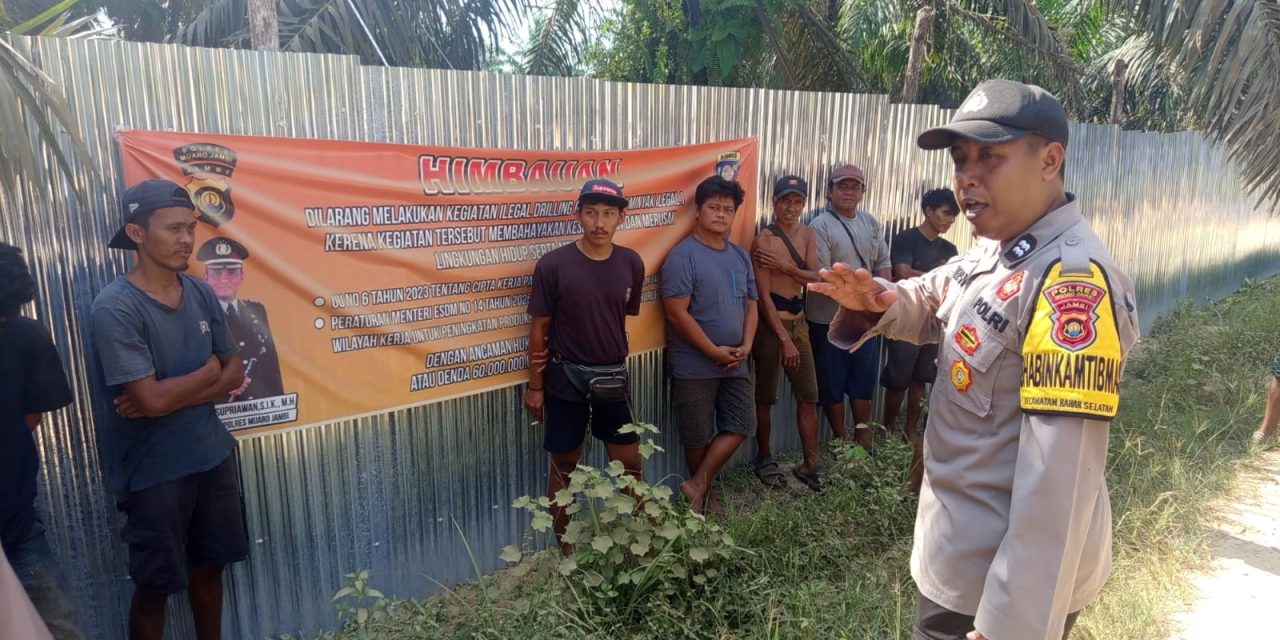 Polsek Bahar Selatan Lakukan Pendekatan Persuasif, Sosialisasikan Aturan Migas Kepada Pekerja Sumur Rakyat