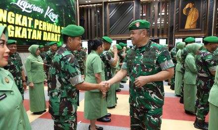 Kasad Pimpin Laporan Korps PATI TNI AD, Danrem 042/Gapu Resmi Naik Pangkat