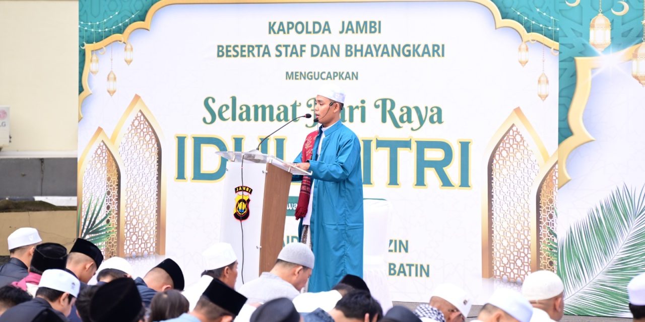 Polda Jambi Gelar Shalat Idul Fitri 1447 H, Berlangsung Khidmat dan Penuh Kebersamaan