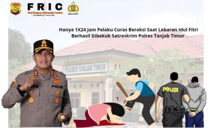 Hanya 1×24 Jam, Pelaku Curas Saat Lebaran Berhasil Dibekuk Satreskrim Polres Tanjab Timur