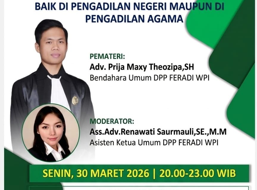 Webinar Pendidikan Hukum Feradi WPI Kembali Digelar Pasca Idul Fitri