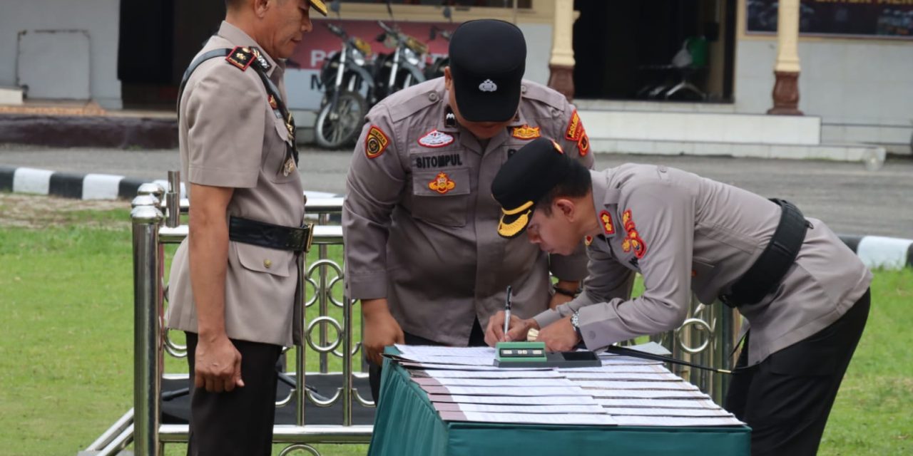 Kapolres Merangin Pimpin Sertijab Sejumlah Pejabat Utama dan Kapolsek