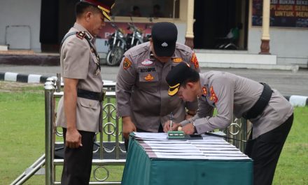 Kapolres Merangin Pimpin Sertijab Sejumlah Pejabat Utama dan Kapolsek
