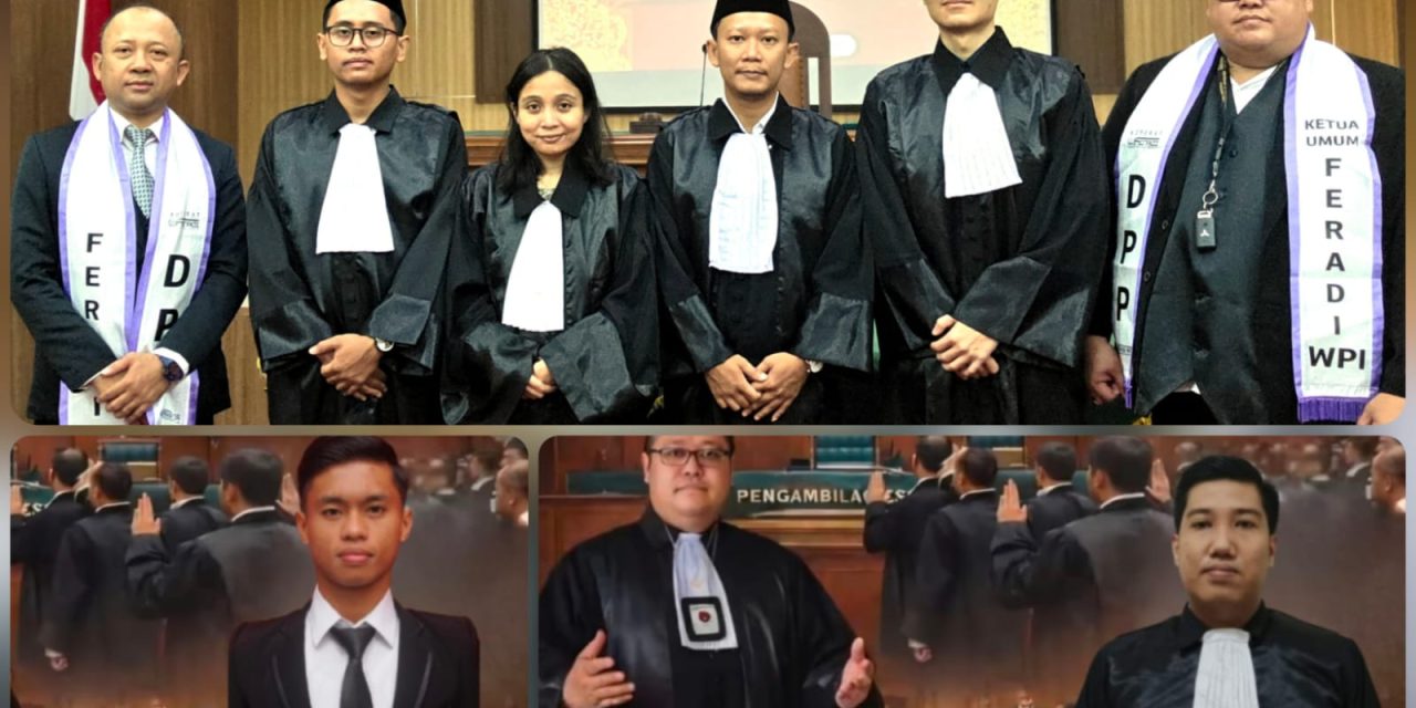 Gihon Bahtera Resmi Disumpah Advokat Di Pengadilan Tinggi Semarang Melalui FERADI WPI