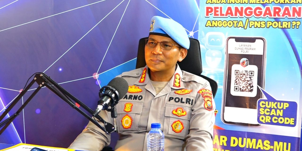 Polda Jambi Sosialisasikan QR Code Yanduan Online Propam Polri Lewat Podcast Live Streaming