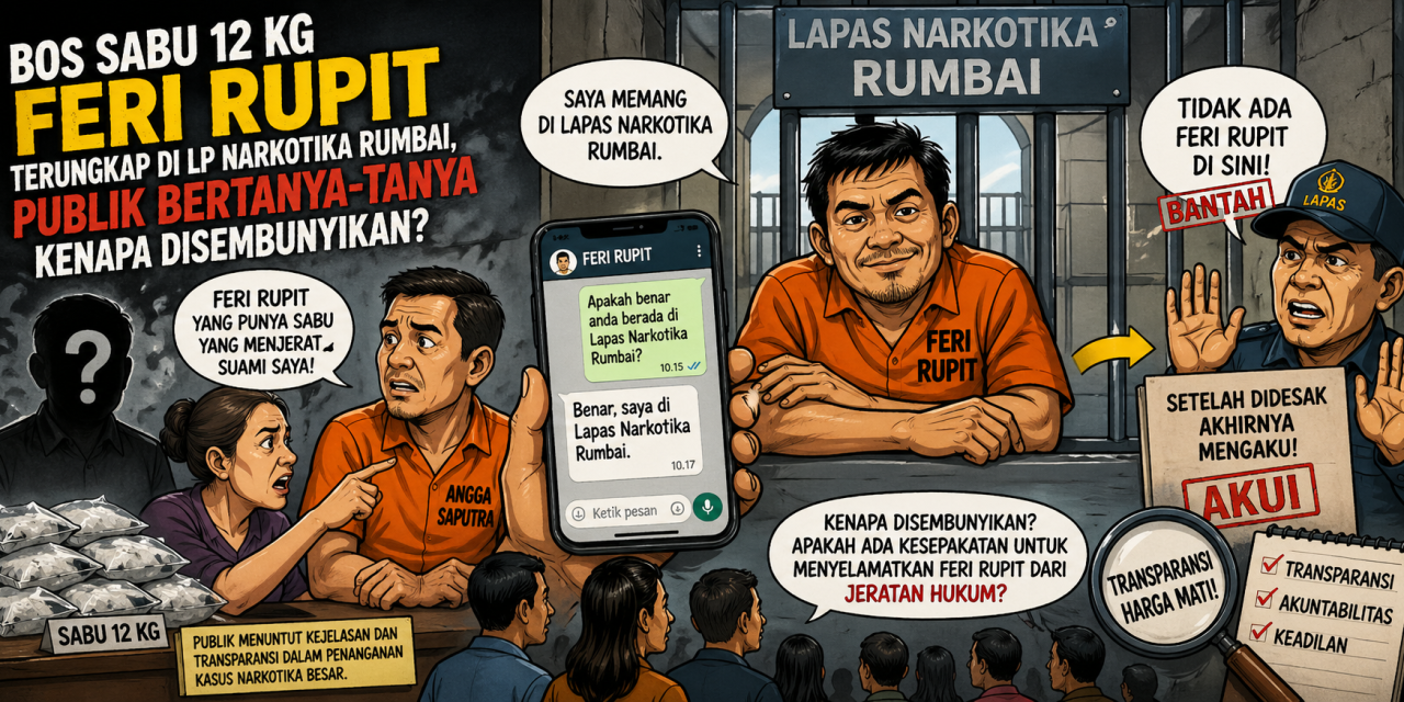 Bos Sabu 12 Kg Diduga Berada Di Lapas Narkotika Rumbai, Publik Soroti Transparansi Dan Penanganan Kasus