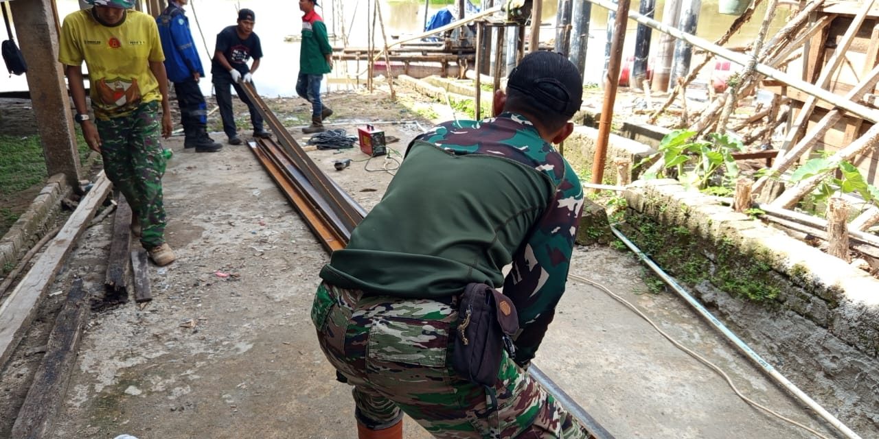 Pembangunan Dua Jembatan Gantung Di OKI Dikebut, Progres Fisik Terus Digenjot