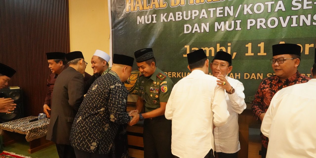 Dalam Nuansa Idul Fitri, Danrem 042/Gapu Perkuat Silaturahmi Dan Sinergi Di Rakor MUI