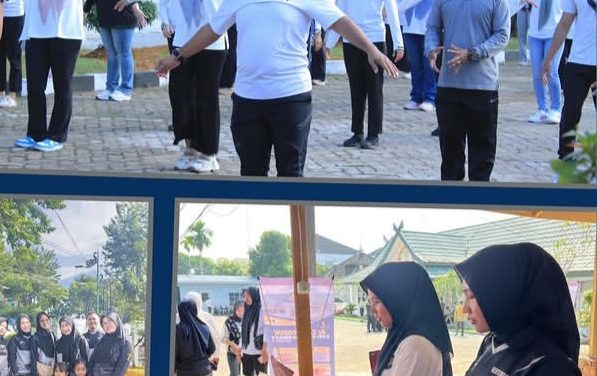 Semarak Hari Bakti Pemasyarakatan Ke-62, Kanwil Ditjenpas Jambi Gelar Bazar Dan Senam Bersama