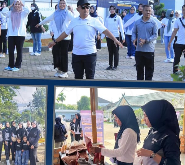 Semarak Hari Bakti Pemasyarakatan Ke-62, Kanwil Ditjenpas Jambi Gelar Bazar Dan Senam Bersama